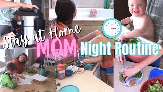 Large Family Mom Night Time Routine | Solo Mom Night Routine