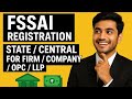 FSSAI food licence 2025 Registration for state / CENTRAL/normal #fssai #foodsafety