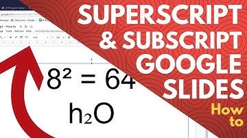 Google Slides Superscript and Subscript - How to