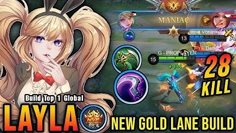 Perfect Winning !! Layla late game Shutdown All enemies, Build Top 1 Global Layla MLBB #layla