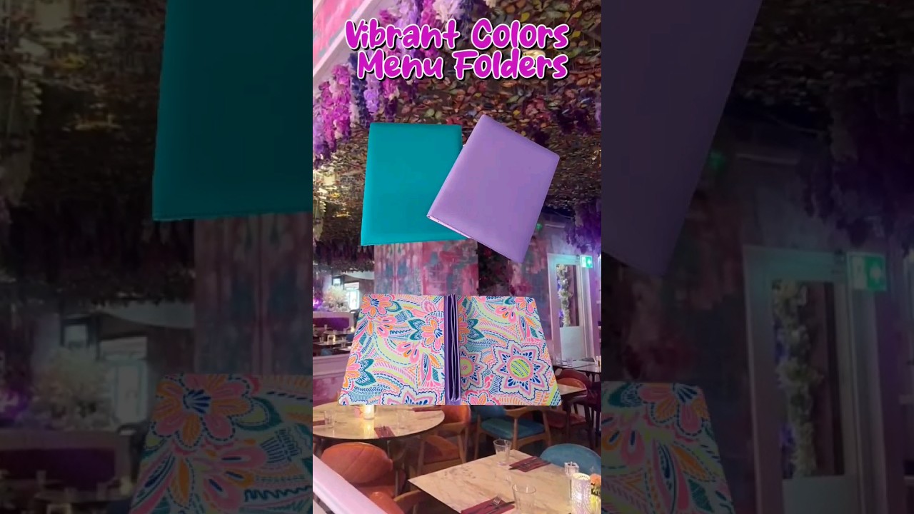 floral design menu folders 