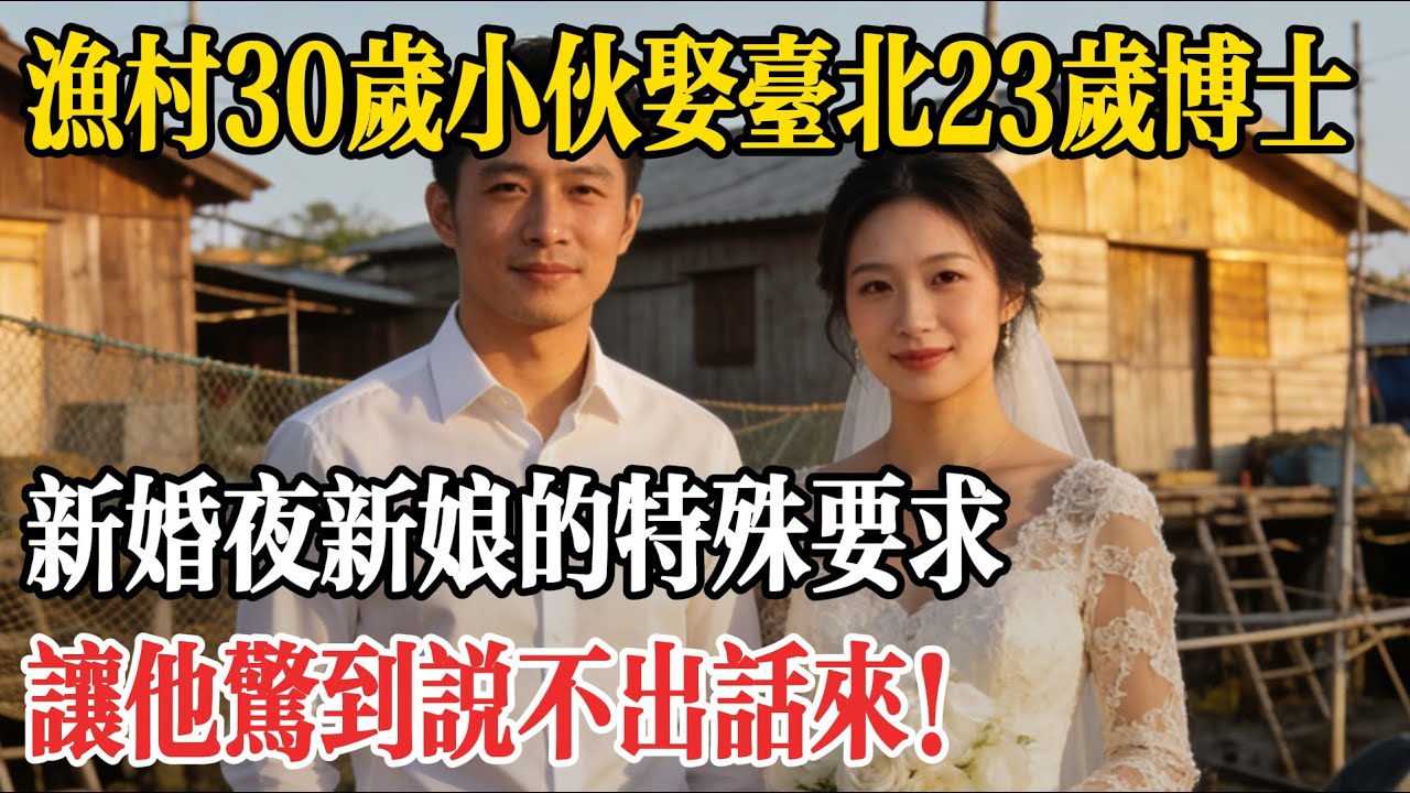 漁村30歲小夥娶台北23歲女博士，新婚夜新娘的特殊要求，讓他驚到說不出話來！