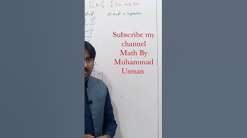 Class 9th - Math - Unit 01 - Ex.1.3 Q8(III)- lecture 05#math #matrix #symmetric