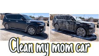 MESSY MOM CAR !! CLEAN MY CAR WITH ME ✨Pressure washing