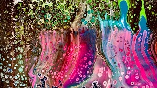 acrylic painting pour cells swipe technique pouring paint techniques easy canvas diy acrylics paintings fluid tutorials abstract arte