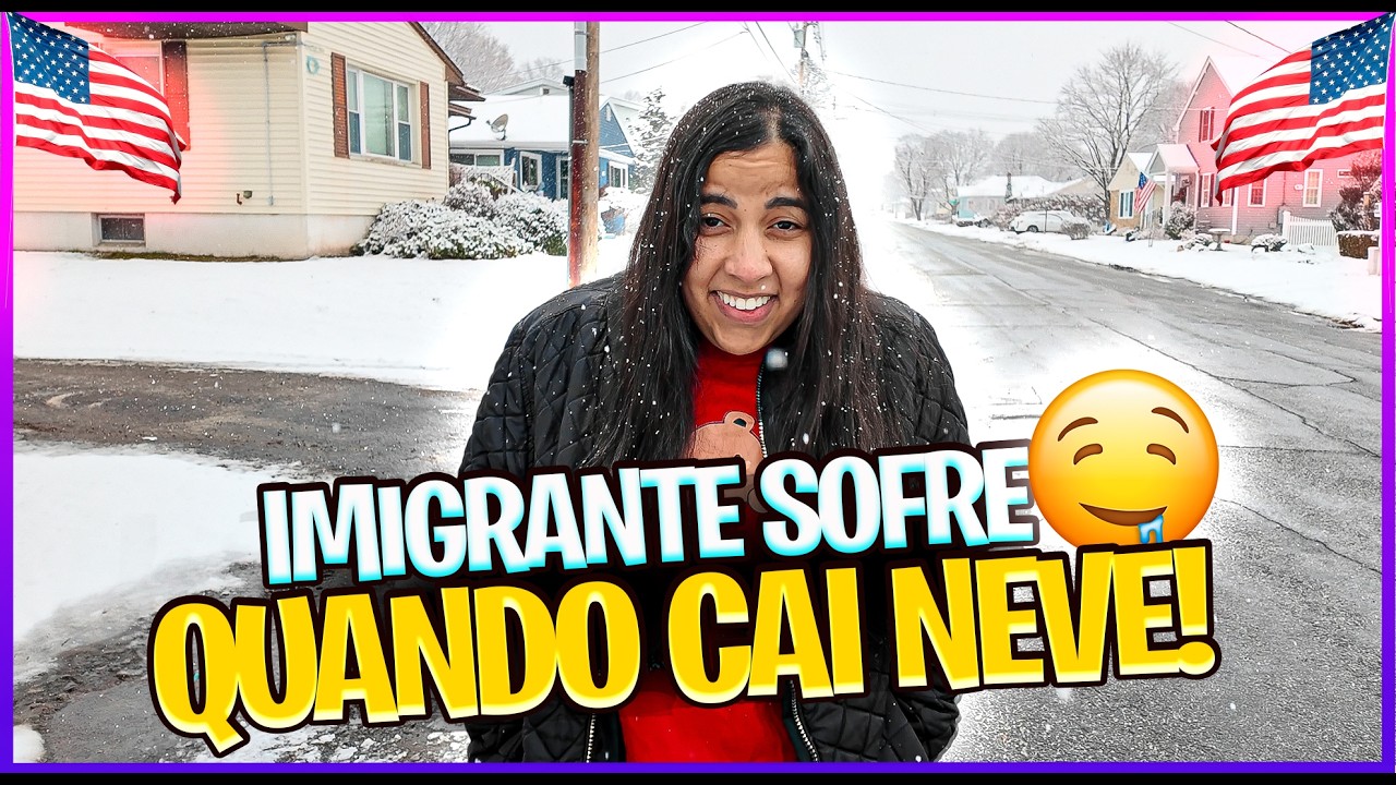 🔥A REALIDADE do IMIGRANTE nos EUA com NEVE… NÃO É como IMAGINAM? 😳❄️🇺🇸