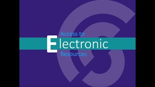 Access to Electronic Resources