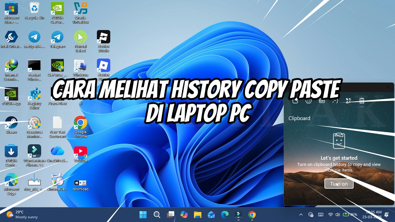 Cara Melihat History Copy Paste di Laptop PC - YouTube