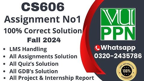 CS606 Assignment 1 100% Correct Solution Fall 2024 CS606 Assignment 1  Solution 2024 #cs606