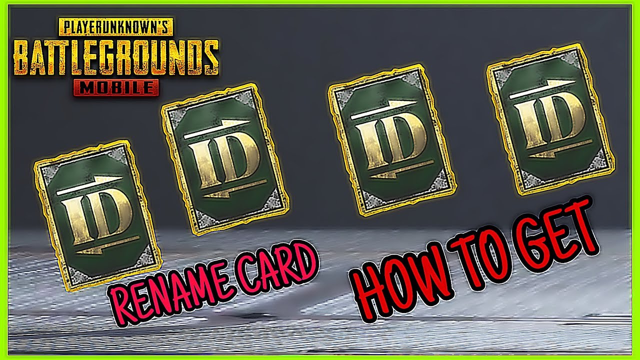 Pubg Rename Card RENAME CARD #PUBGmobile || PUBG MOBILE RENAME CARD HOW TO GET - YouTube
