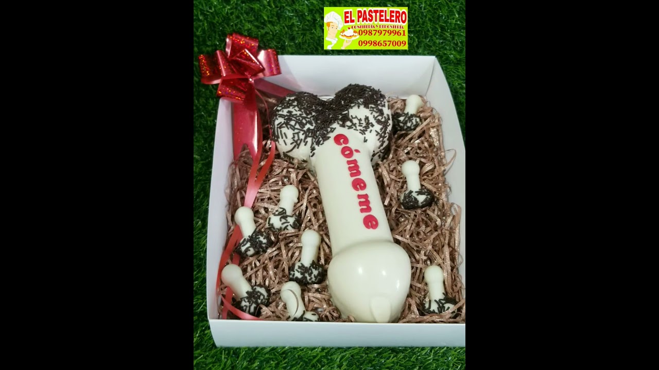 chocolate forma de pene para despedida de soltera - YouTube