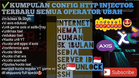 UPDATE KUMPULAN CONFIG HTTP INJECTOR TERBARU SEMUA KARTU & ALL KUOTA