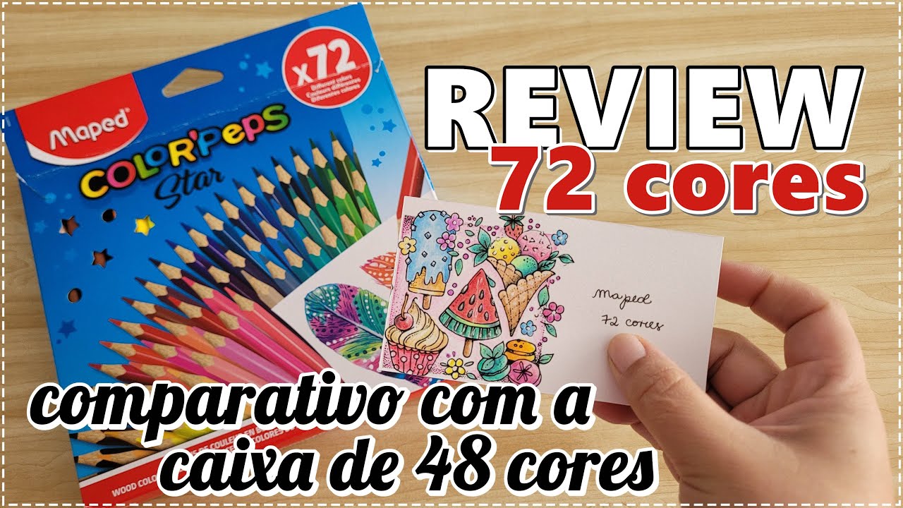 REVIEW Lápis de Cor Maped 72 cores
