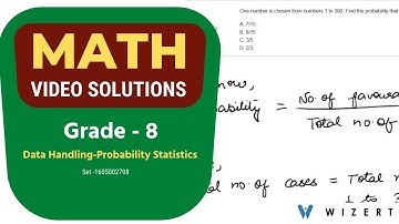 Math Data Handling – Probability And Statistics Video Lessons for Grade 8 - Set 1605002798