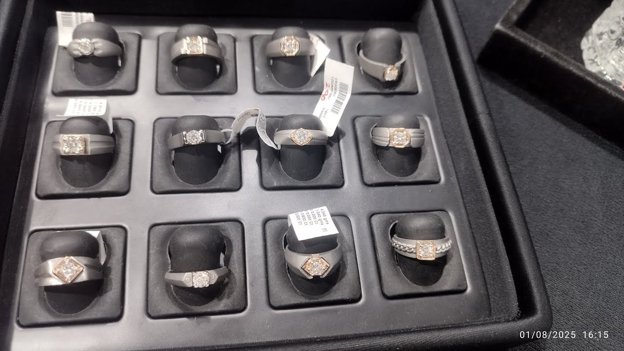 Titanium+gold+diamond ring first time in india 😍