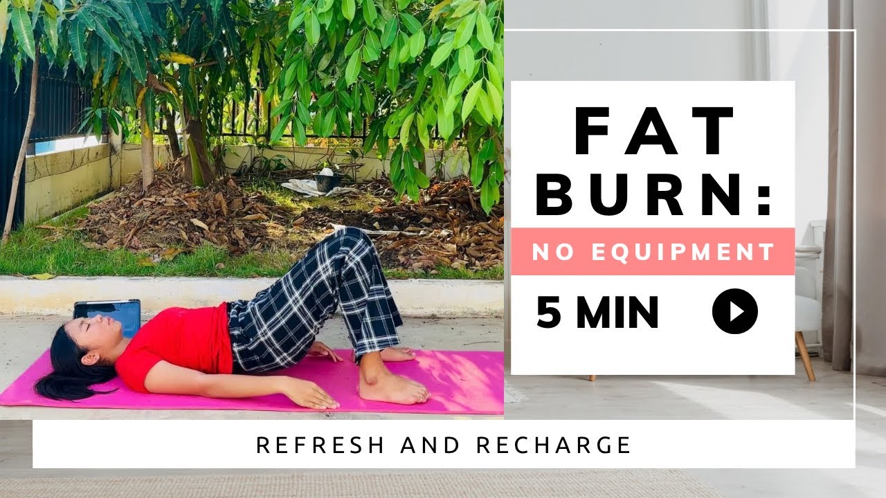 5 Minutes Easy Fat Burning Exercise at Home, Keep Your Body Shape
