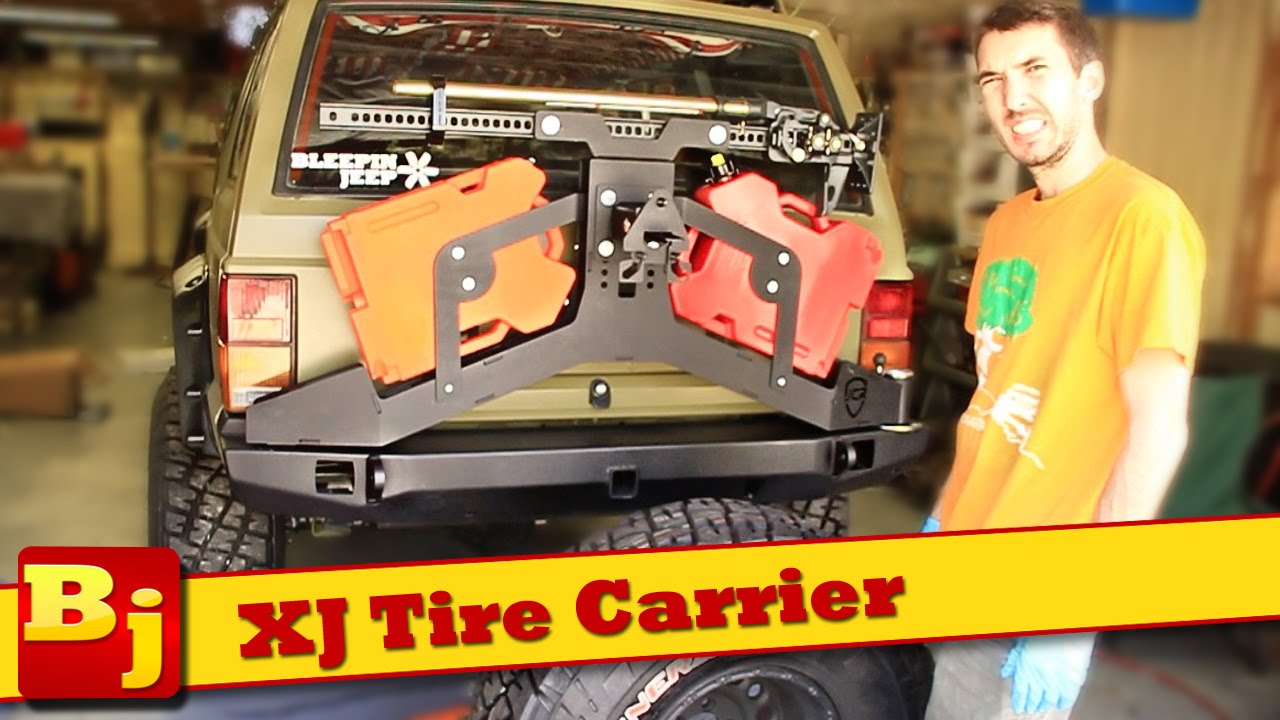 XJ Rear Tire Carrier Install - JcrOffroad - YouTube