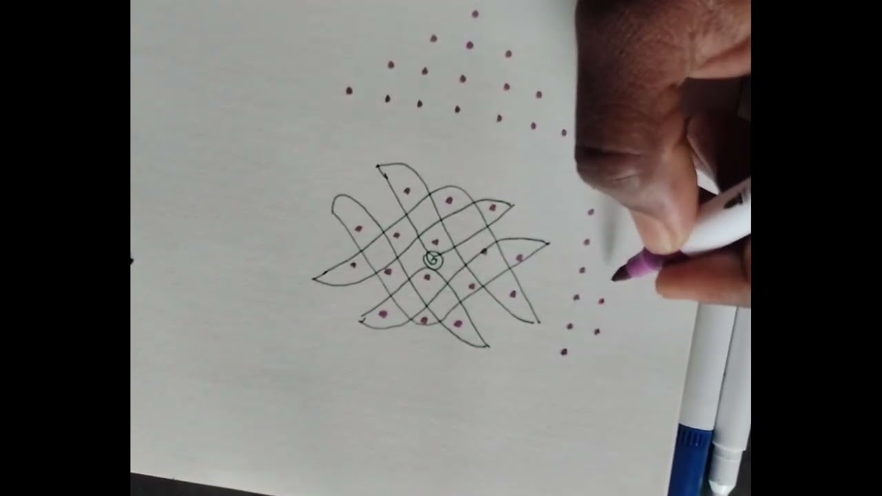 5×3dots💥#melikala muggulu#easy simple kolams##viral muggulu#sikku ,kambhi,neli kolams