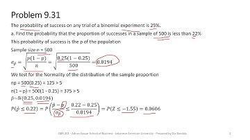 Sampling Distributions Solved Problems - Part 2