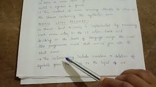 LR error recovery - Compiler design