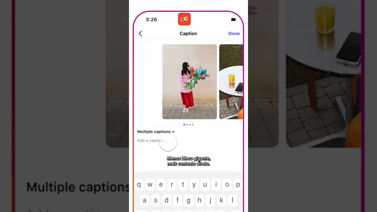 INSTAGRAM libera múltiplas legendas para CARROSSÉIS; veja como funciona