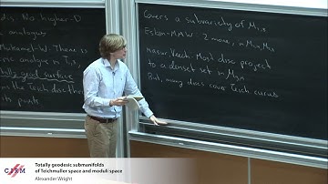 Alexander Wright: Totally geodesic submanifolds of Teichmuller space and moduli space