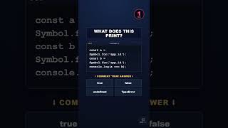 There's one way to get the same Symbol twice |Javascript data types #javascript #quiz #code