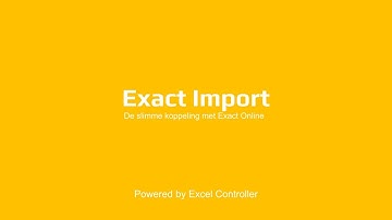 Exact Import - Overstapsoftware / Excel Controller