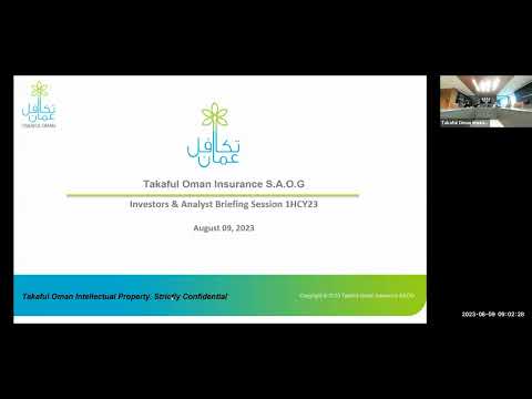 MSX Discussion Session Regarding the Financial Performance for the period ended 30th June 2023 - video from Takaful Oman