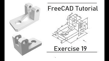 FreeCAD Tutorial | Exercise 19: Creation 3D Model of Detail from 2D for Begginers