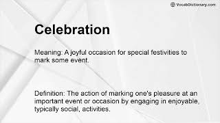 Celebration Meaning