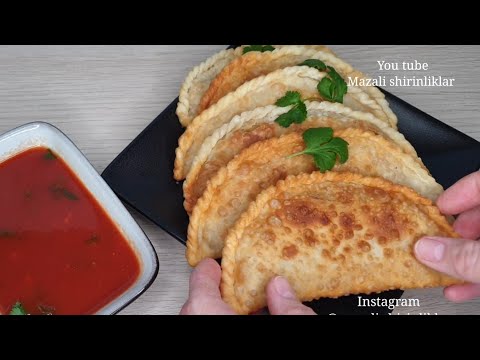 Maya yok çok pratik özbek cheburek börek tarifi ????Süreyyanın_yemekleri