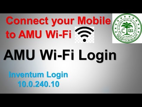 How to connect AMU Wifi in your smartphone