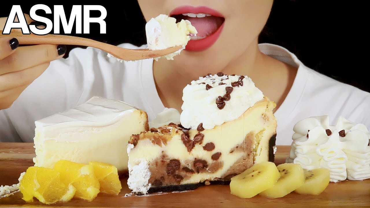 ASMR CHEESECAKE EATING SOUNDS MUKBANG NO TALKING