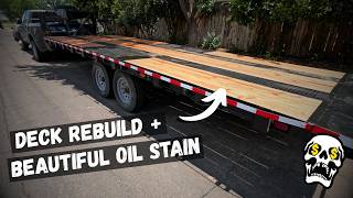 Ultimate Car Hauler Build (Part 1) | Deck Refresh with Motor Oil Finish