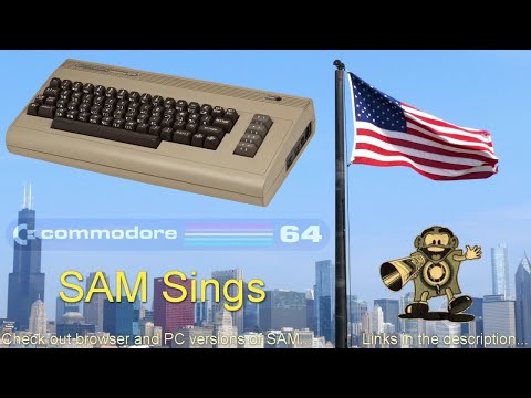 C64 SAM (Software Automated Mouth) sings