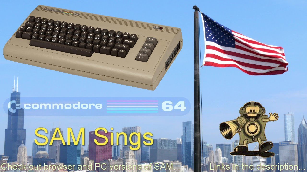 C64 SAM (Software Automated Mouth) sings