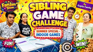 Beat the Heat with Fun Indoor Games 🔥 | Sibling Challenge | FamJam Show |Sibling Time Summer Special