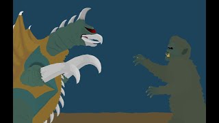 Gigan vs Gaira | Showa Era Epic Fight
