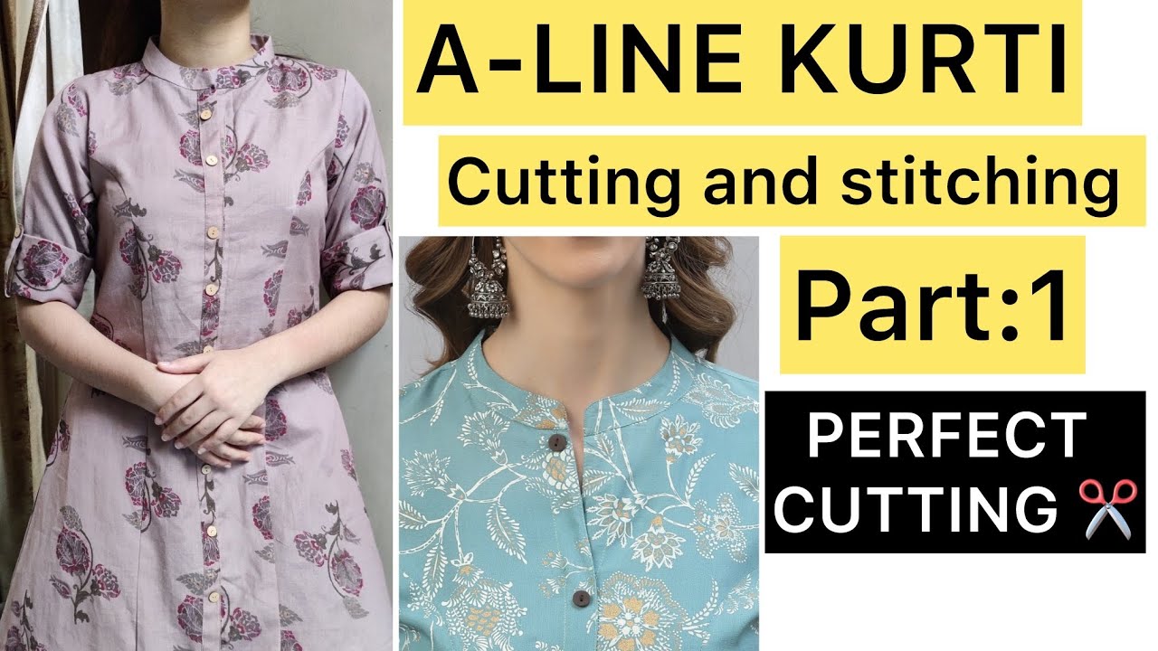 A-Line Kurti Cutting & Stitching Step by Step | Perfect Fitting Beginner Method