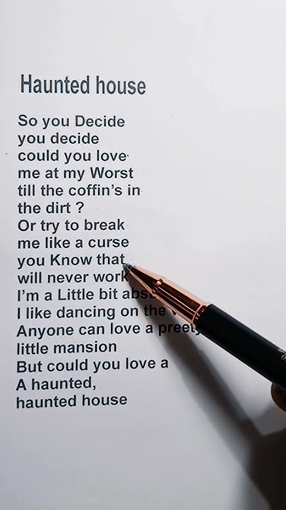 A Ghost Never Leaves A Haunted House Lyrics Haunted house lyrics by fireflies #lyrics #shorts #songwithlyrics - YouTube
