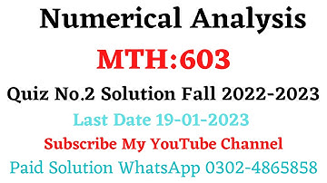 Mth603 Quiz no 2 Solution Fall 2022_2023