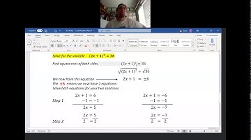 9.3 Solving Quadratic Equations by Using Square Roots