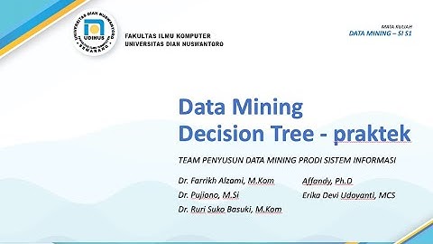 Data Mining: Praktek Decision Tree Menggunakan Rapidminer