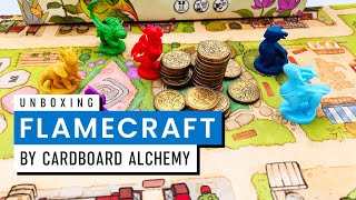 Flamecraft Unboxing | Adorable Board Game by Cardboard Alchemy