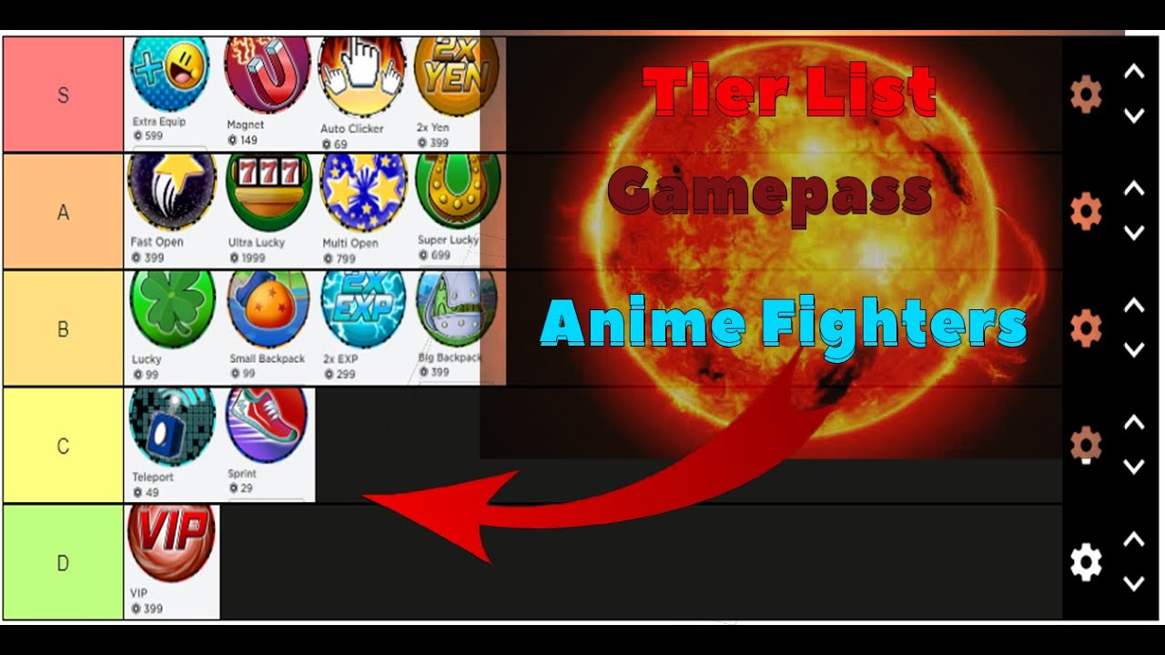 Tier List Gamepass trong Anime Fighters I TruonG_Roblox - YouTube