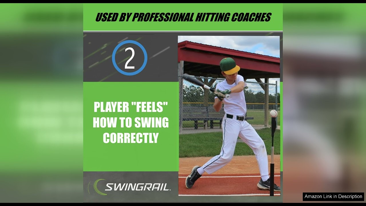 SWINGRAIL Baseball/Softball Swing Trainer Aid - Equipment for Batting and Hitting Review