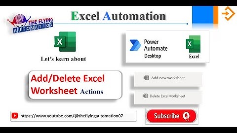Add New Sheet & delete Excel Worksheet Actions || Excel Automation || MS PAD Tutorial - 19