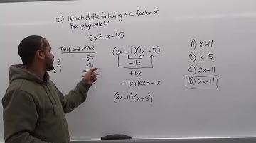 CUNY Elementary Algebra (CEAFE) Sample Exam Form D - Problem #10 Solution