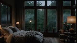 Snuggle Up & Sleep 🌧️ | Rainy Night in a Cozy Forest Room | Serenity Showers